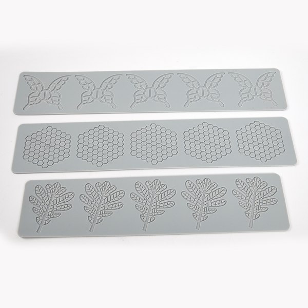 Blad/fjäril/Honeycomb Design Spetsmatta Fondant Form Suga A