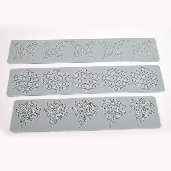 Blad/fjäril/Honeycomb Design Spetsmatta Fondant Form Suga B