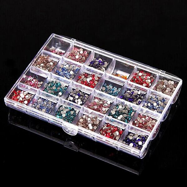 Nail Art Charm Tom förvaringslåda Organizer Box Display Box DIY