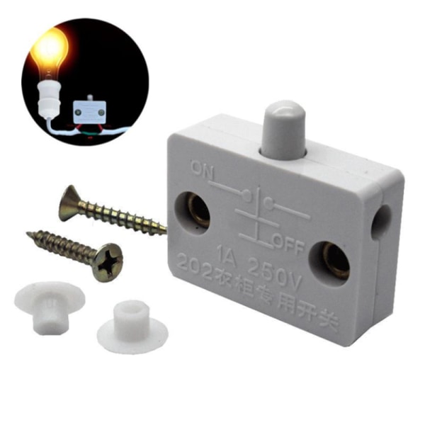 Garderob Ljusbrytare Dörr Touch Switch Automatisk Belysning Cabi White