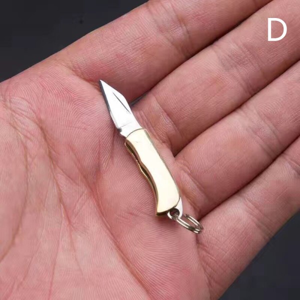 Mini Vikbar Akryl Sharp EDC Självförsvar Small Blade Portab D