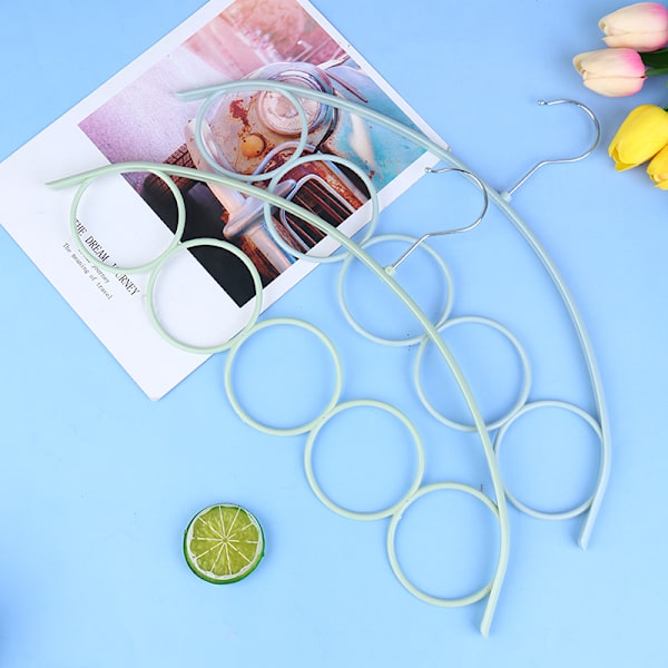 1 bit Halsduk Hängare För Halsdukar Plast Circles Hals Tie Scarf Light blue