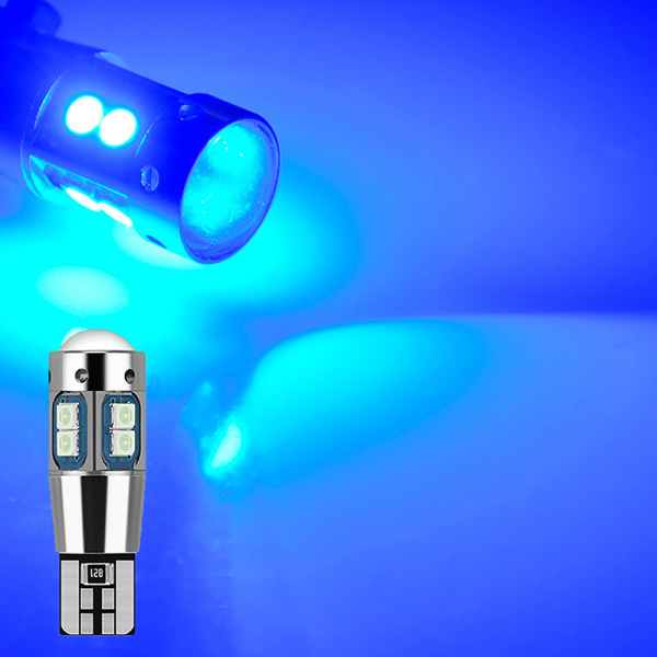 Fordons LED-breddindikatorlampa W5W T10 LED 3030 SMD Super Blue