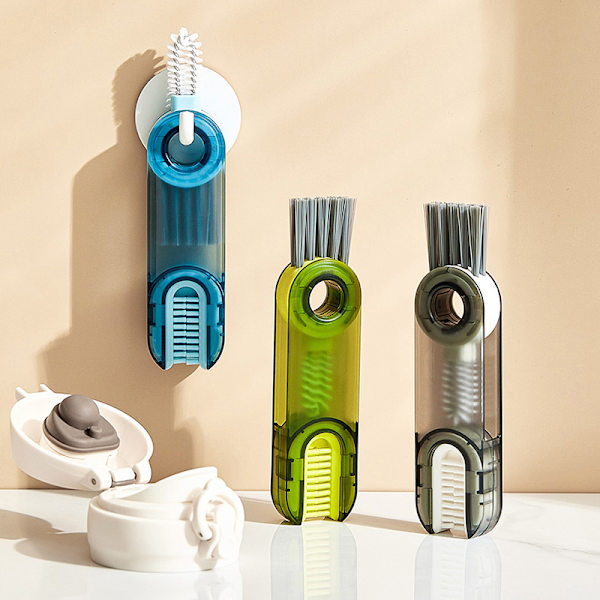3 i 1 flaska Gap Cleaner Brush Multifunctional Cup Cleaner Br Gray