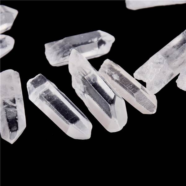 50g Lot Tibet Natural Clear Crystal White Quartz Points Termina