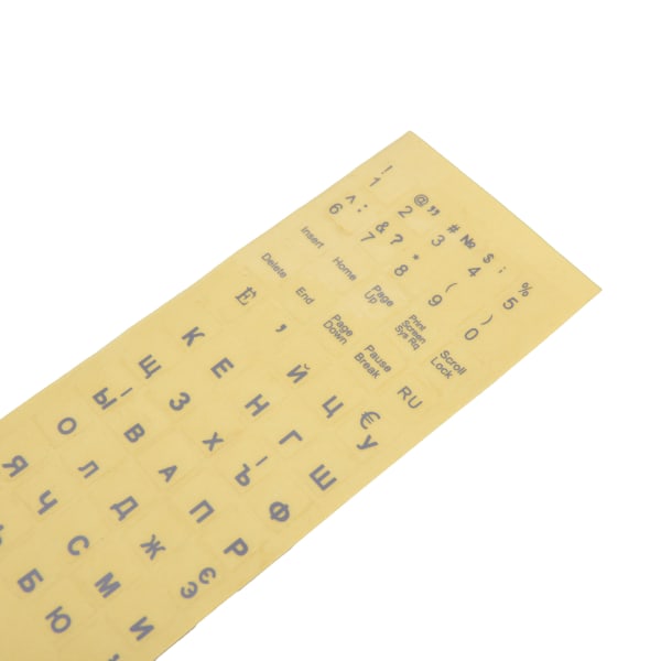 Ryska genomskinliga tangentbord klistermärken Bokstäver
