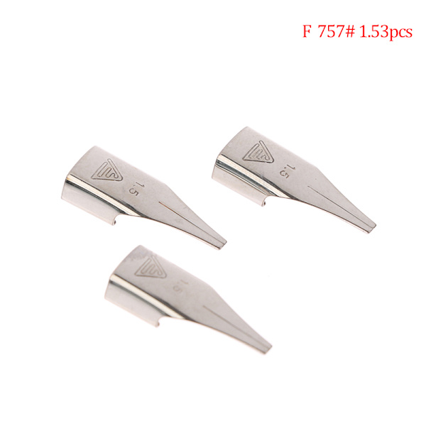 3st 757# Reservoarpenna Nib Tillbehör Bländande F/EF/M Art Nib F