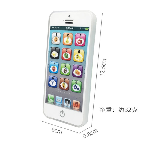 Baby Smart Touch Screen Mobilleksaker White