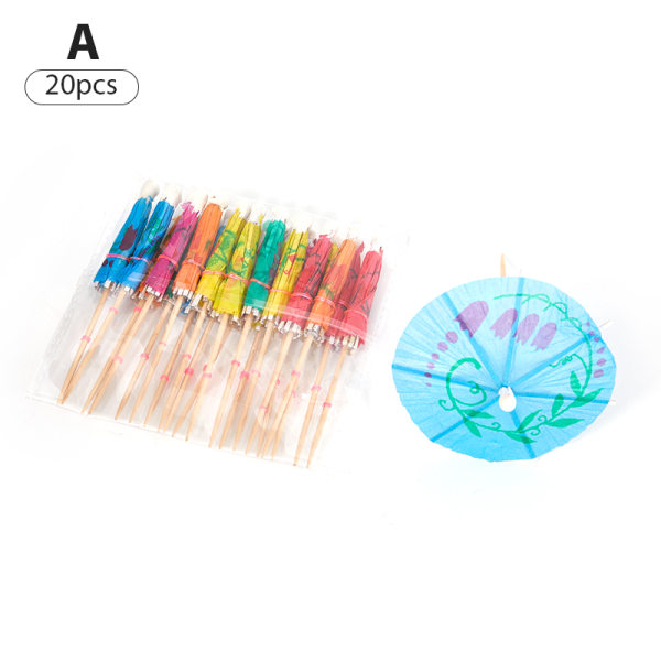 20-50st Multi Colored Paper Cocktail Paraply Mini Party A