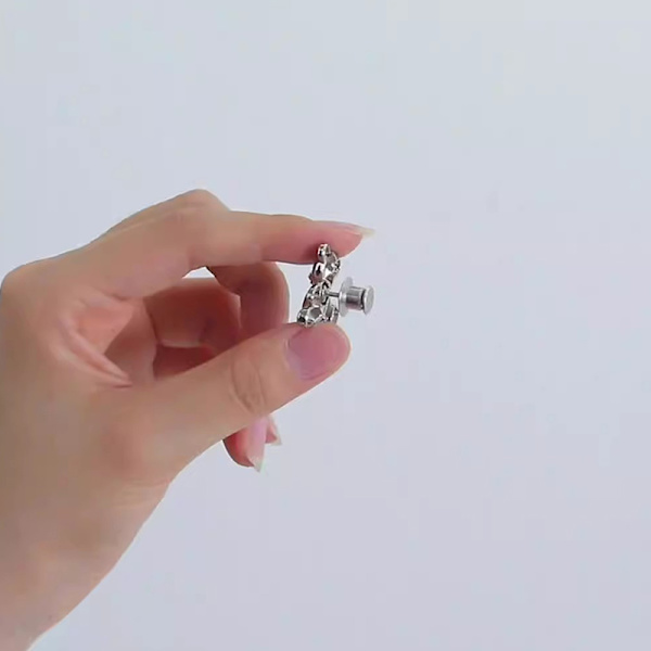 e Bear Jean Button Pins Löstagbart midjespänne Justerbar midja Gold
