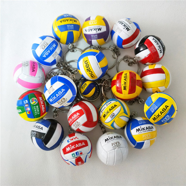 Minivolleybollleksak Sportnyckelring För män Kvinnor Plånbok Bil Bal B