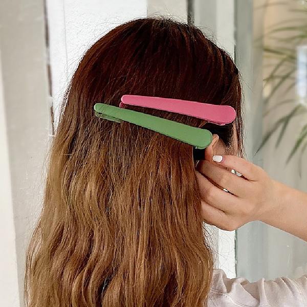 10 st Candy Color Duckbill Clips Professionell hårvård Barrett A8
