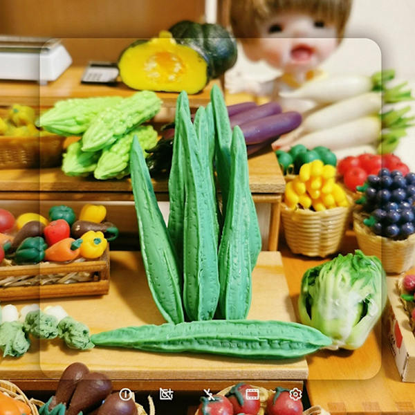 1:12 Dockhus Miniatyr grönsaksmini Bitter Melon EggLuffa K Eggplant