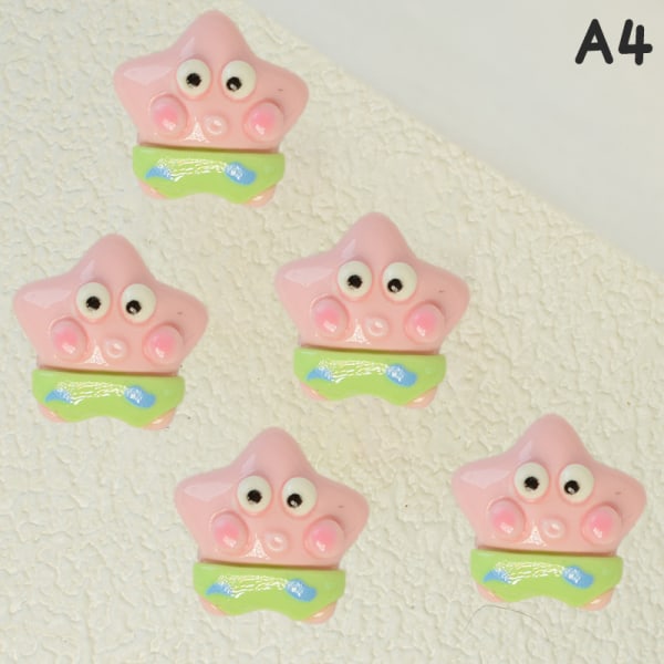 Sponge-Bob Anime FlatBack Resin Cabochons Kawaii DIY-dekoration A4