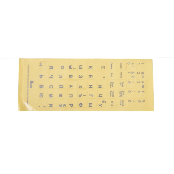 Ryska genomskinliga tangentbord klistermärken Bokstäver