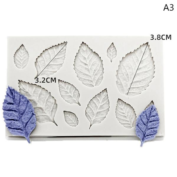 3D Mini Rose Flower Leafs Form DIY Fondant Chocolate S A3