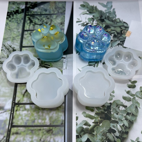 Cats Paw Container Molds Form DIY-smycken Small