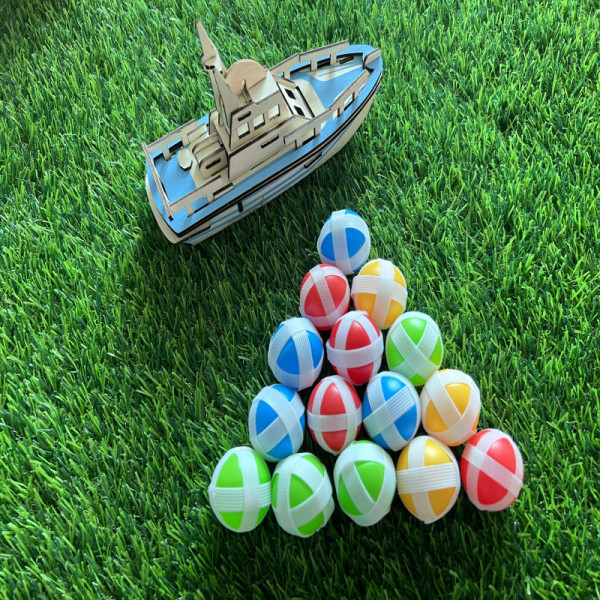 6st Kids Sucker Sticky Ball Toy Montessori Shooting Target För 6pcs