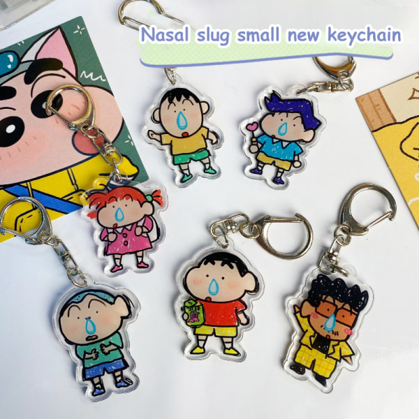 Kawaii Nyckelring och Anime Figur dubbelsidig genomskinlig ryggsäck A4