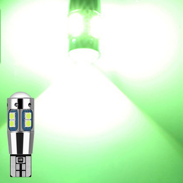 Fordons LED-breddindikatorlampa W5W T10 LED 3030 SMD Super Green