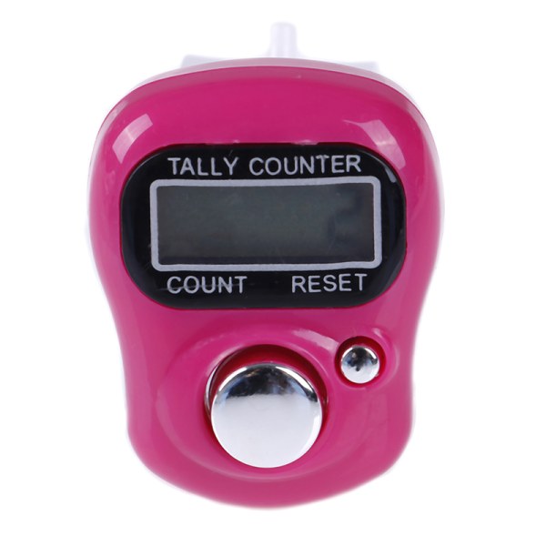 Elektronisk Digital LCD Finger Tally Counter Välj färg Golf Pink