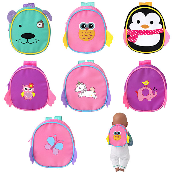 Docktillbehör e Ryggsäck Skolväska För 43cm 18 Inch Baby Dol A5