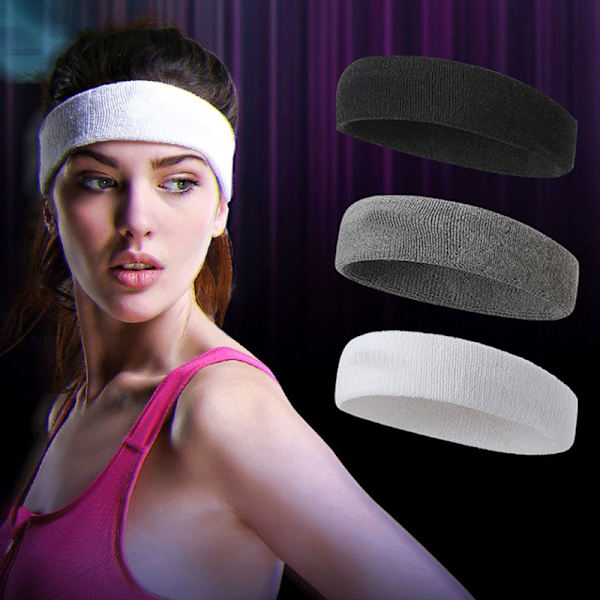 Unisex Sport Svettband Pannband Elastic Fitness Sport Basketbal A5