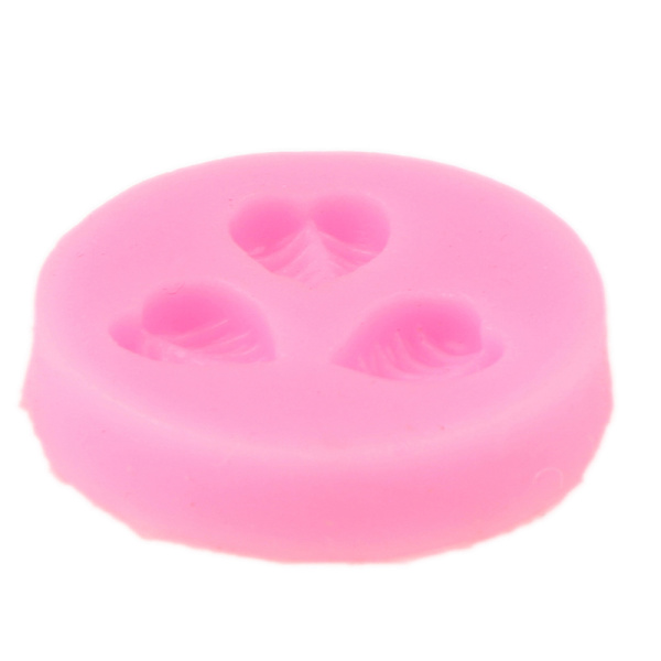 Tre Små Blad Form Design Fondant Choklad Silikon Mol