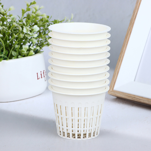 10 st 2/3 tums Grow Hydroponics Cups med jordfri kolonisering White 3INCH