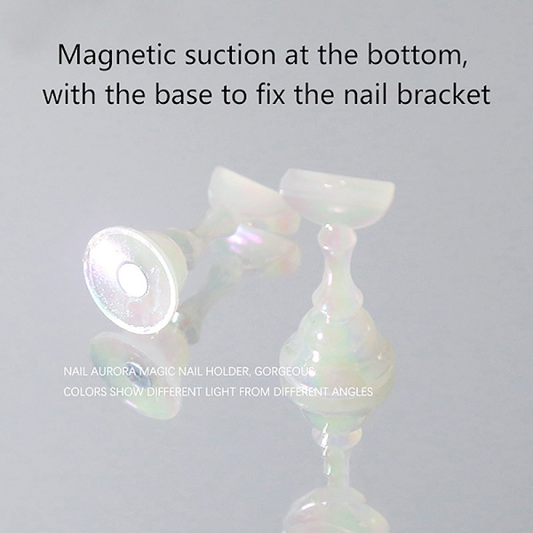 Aurora Magnetic Nail Art Practice Display Stand Tip Holder Acry 02