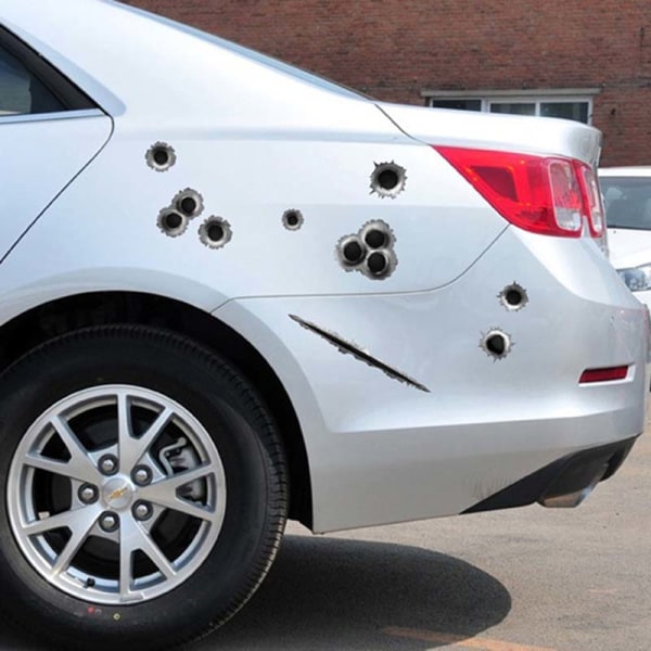 1 ST Creative Car Styling 3D Fake Bullet Hole Gun Shots Funny C 103