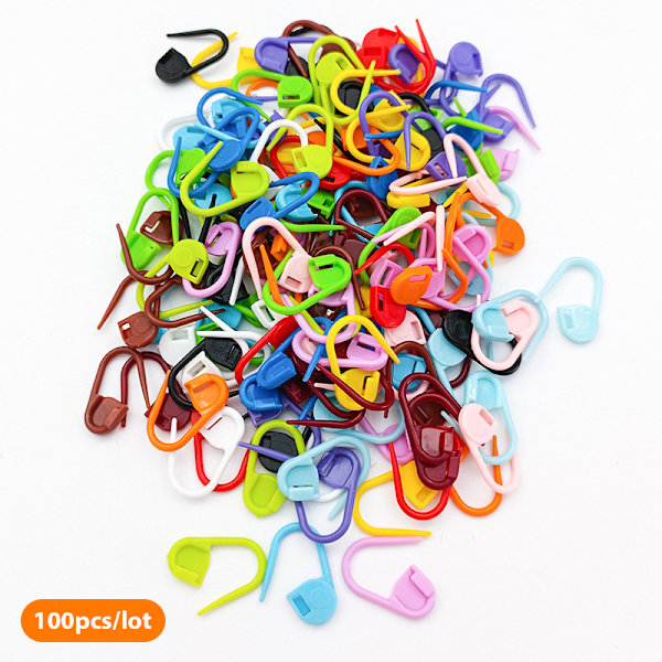 100st Mix Färg Stickverktyg Låsstygn Markörer Virkad 50pcs