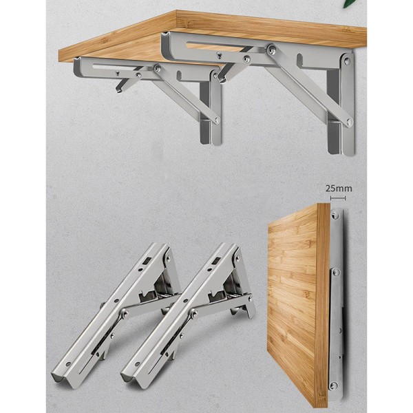 Fällbar justerbar väggmonterad hållbar lagerhylla D 8inch