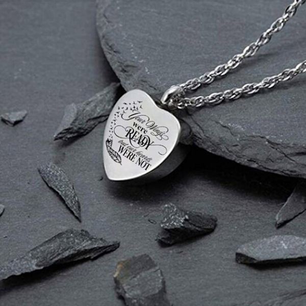Heart Urn Necklace for Ashes - Cremation Jewelry Keepsake Memor