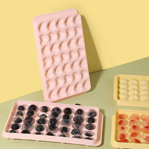 35 Hål Silikon Iskub Form Form Isbricka Frozen Is Pink