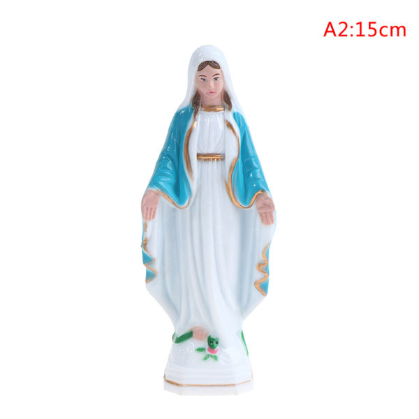 Katolsk Maria staty Madonna Handgjord Jungfru Maria staty Jesus Colorful 15cm