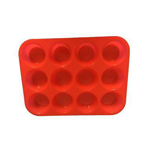 12 koppar silikon muffins muffins bakplåt non-stick diskmaskin