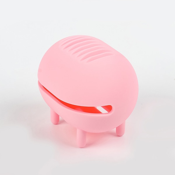 Silikon Skönhetssvamp Förvaringslåda Skönhetsägg Svamphållare Sta Pink