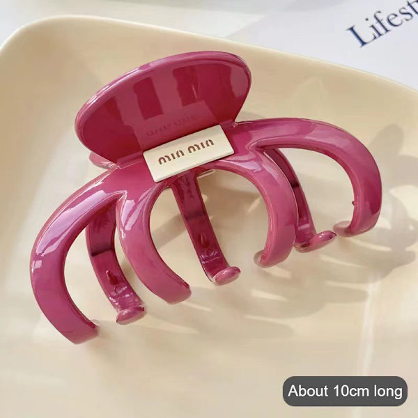 Färg Stor storlek Hårklämma Elegant Daily All-Match Hårklämma Sim letter rose red