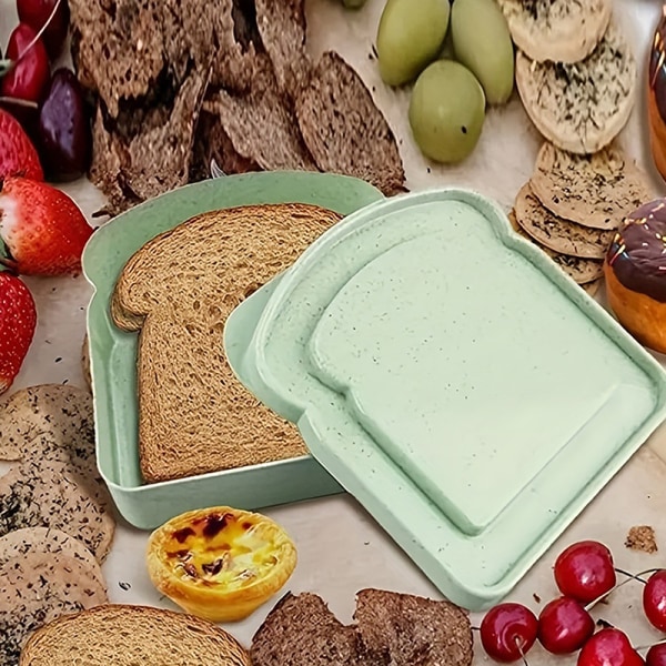 Bärbar smörgåslåda med stor kapacitet Rostat bröd Smörgåslåda P Green