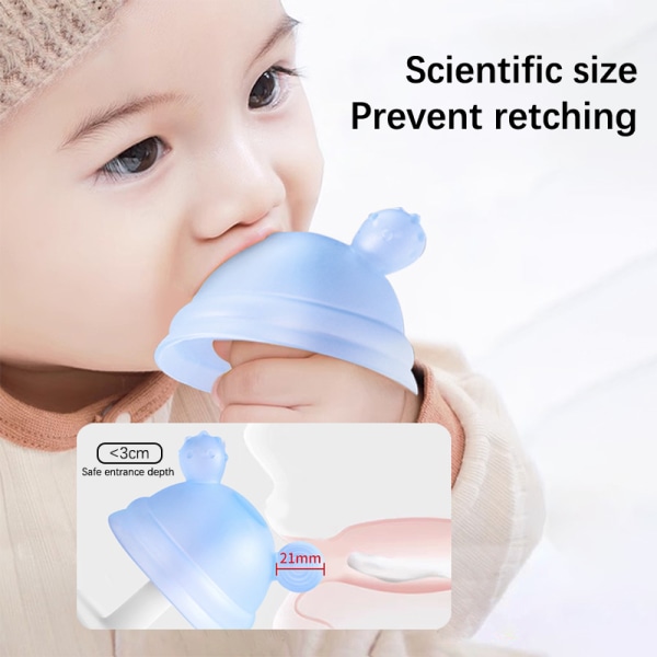 1 st Svamphandske Baby er Toy Infant Silikon med tuggleksaker Blue