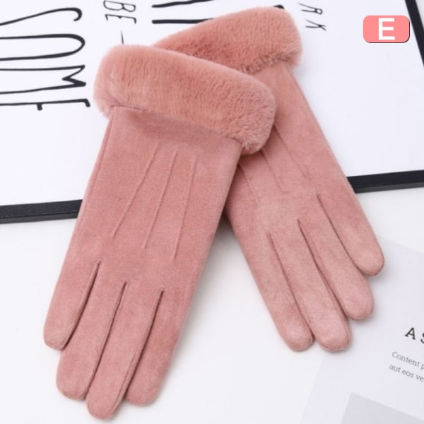 Modehandskar Höst Vinter e Furry Warm Full Finger vantar F C