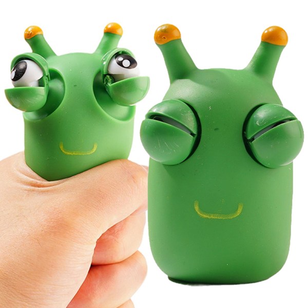 Rolig Eyeball Burst Toy Green Eye Caterpillar Pinch Toys Vuxen
