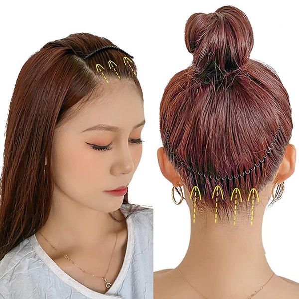 Hårstylingverktyg Roll Curve Clip Pin Invisible Bang Fringe Bla N3
