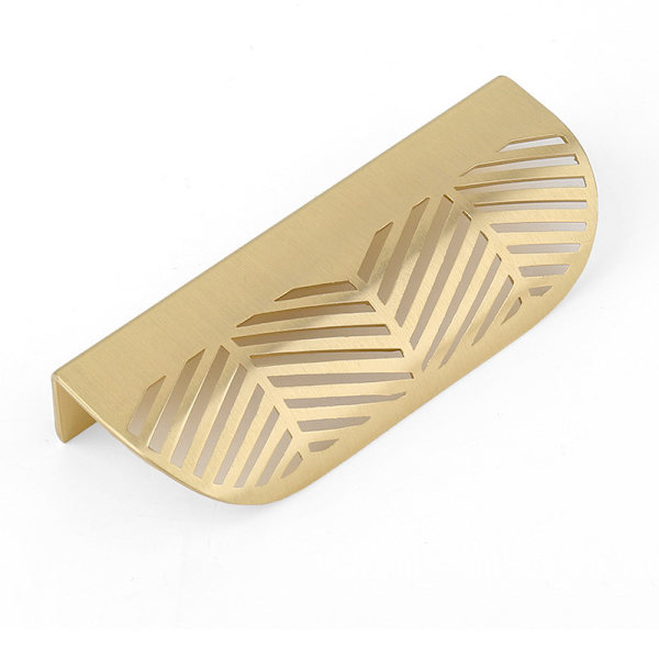 Bladform Mässing Guld Skåp drar Möbelhandtag Koppar Dr 11.7*4.5*2.4cm