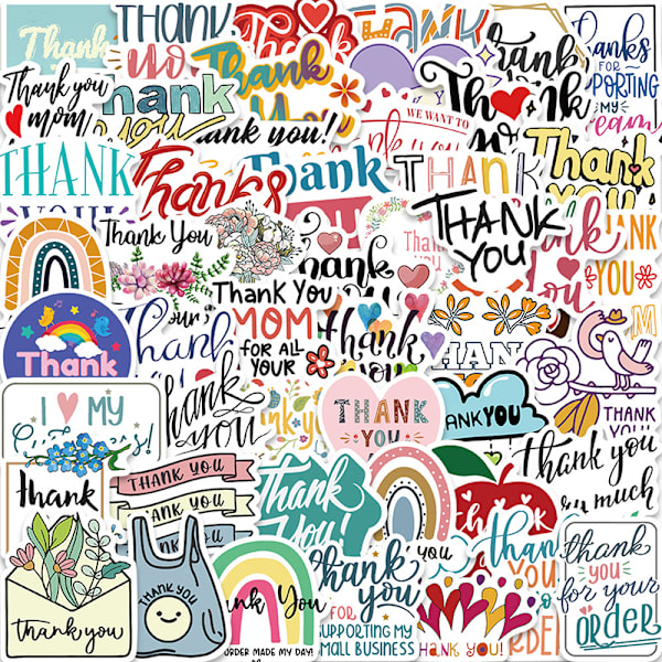 50st Inspirerande Tack Dekorera Bagage Notebook Vattenpr