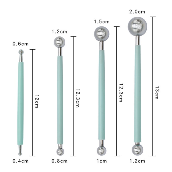 1 Set Professionellt Lekdegsverktyg Skulpturverktyg DIY Clay Embo Green