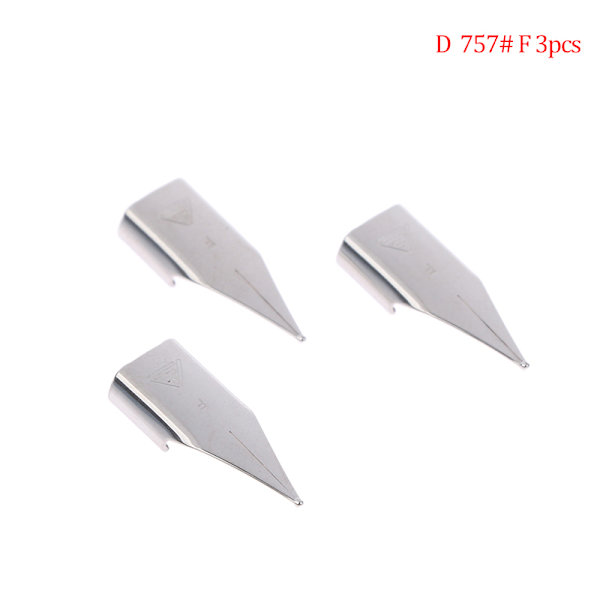3st 757# Reservoarpenna Nib Tillbehör Bländande F/EF/M Art Nib D