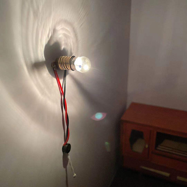 1Set 1:12 Dockhus Miniatyr Glödlampa Lamphållare Home Light