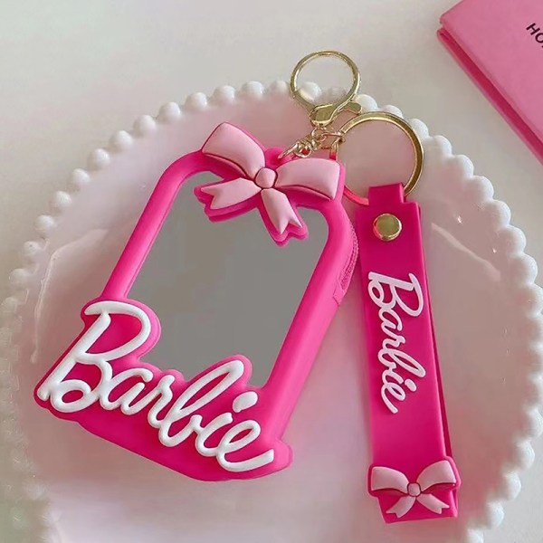 Barbie Key Spänne Spegel Myntväska Kawaii Portable Snygg Tre A1